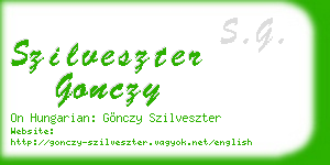 szilveszter gonczy business card