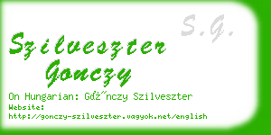 szilveszter gonczy business card